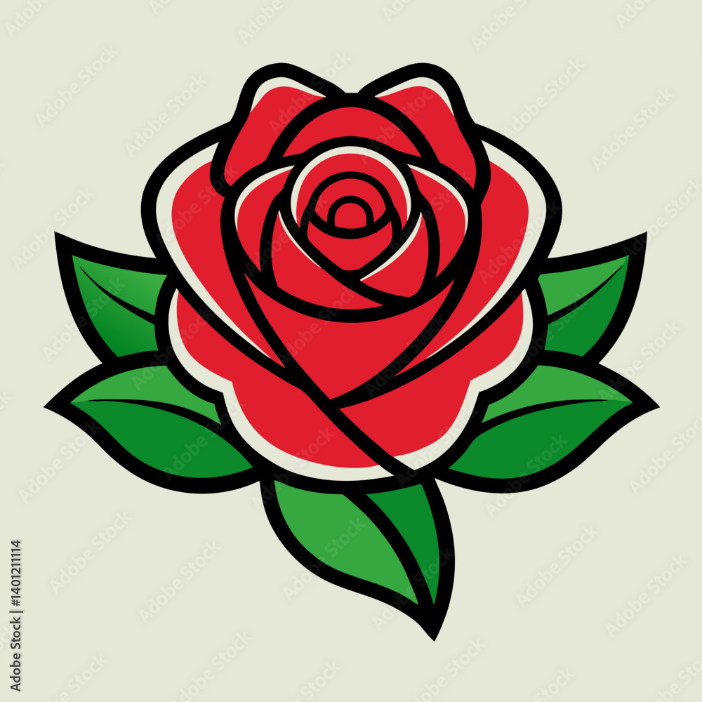 red rose on white background Vector icon illustration silhouette Graphics design white background red rose on white background Vector icon illustration silhouette Graphics design white background
