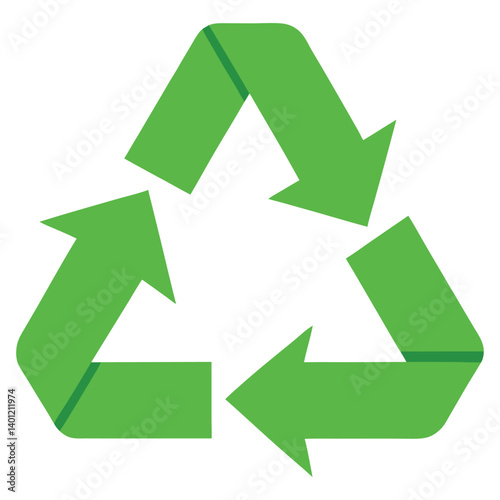 Recycle symbol vector on white background