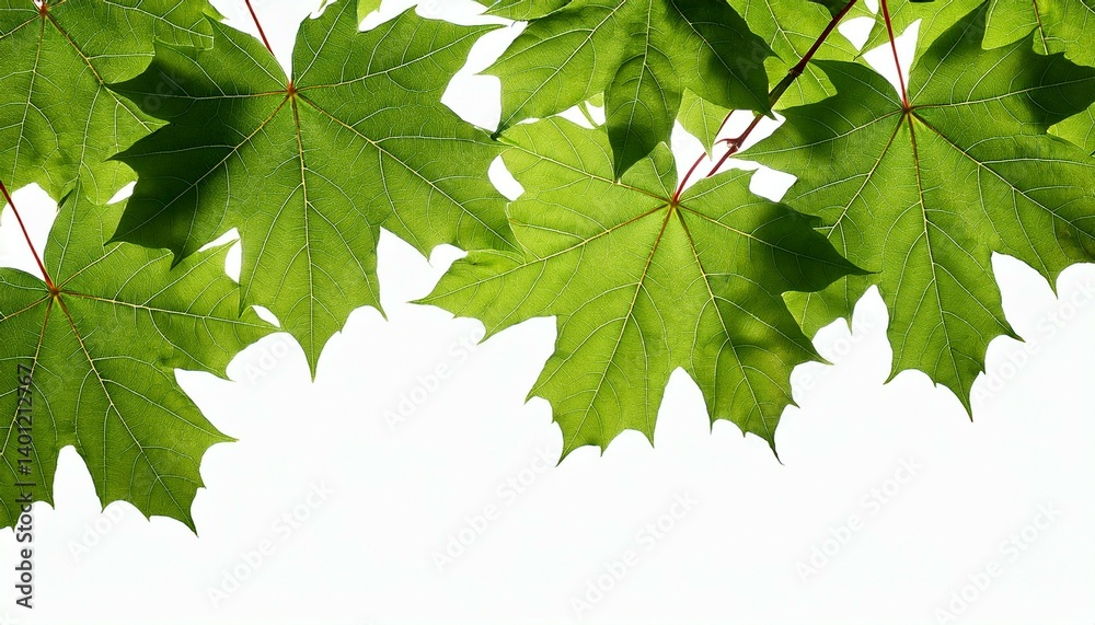 Fototapeta premium green leaves isolated on white