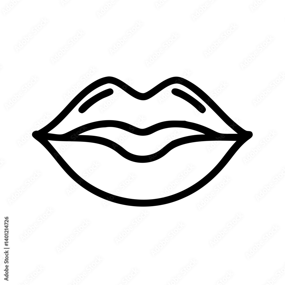Lips Outline Icon Lips Outline Icon