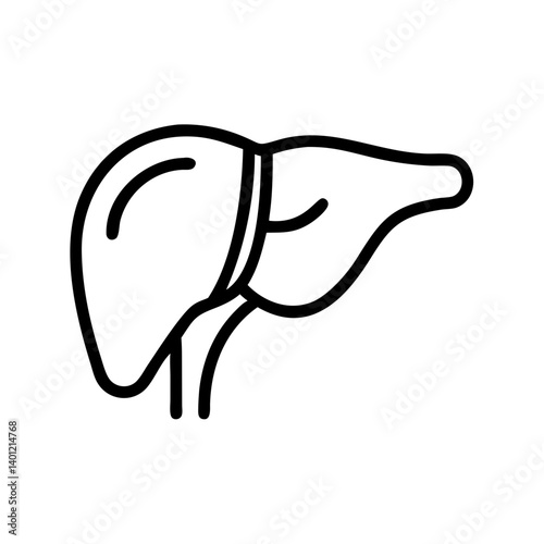Liver Icon - Outline Style
