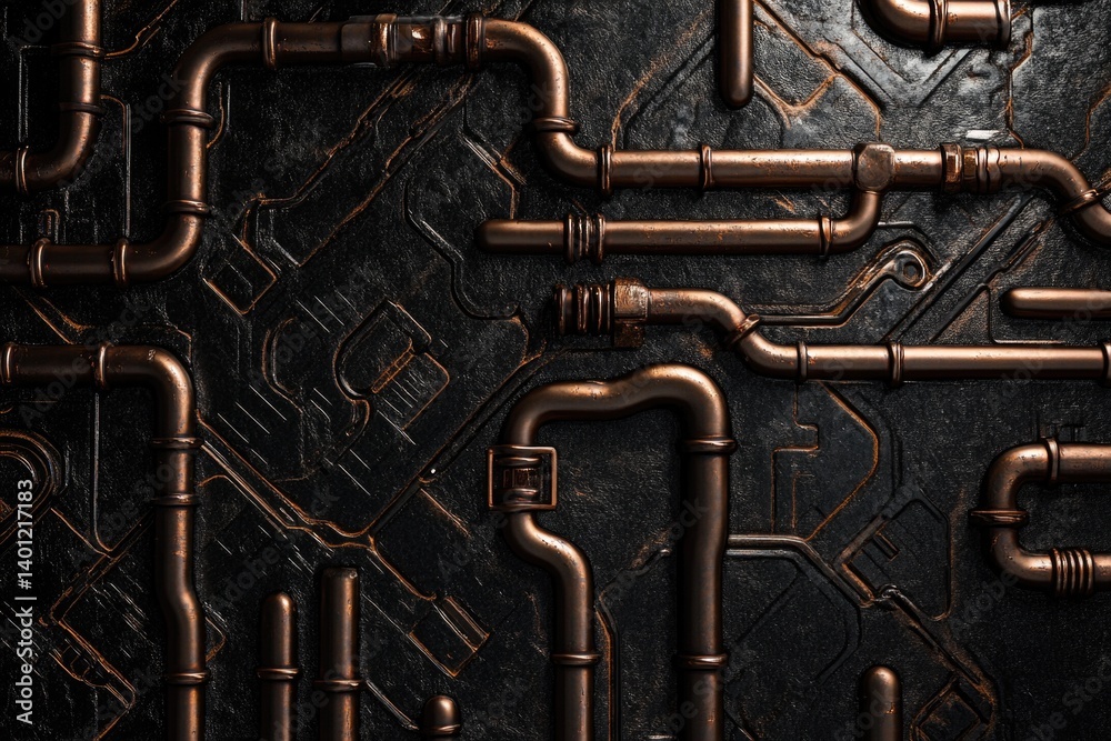 Fototapeta premium Connected Pipe Piles