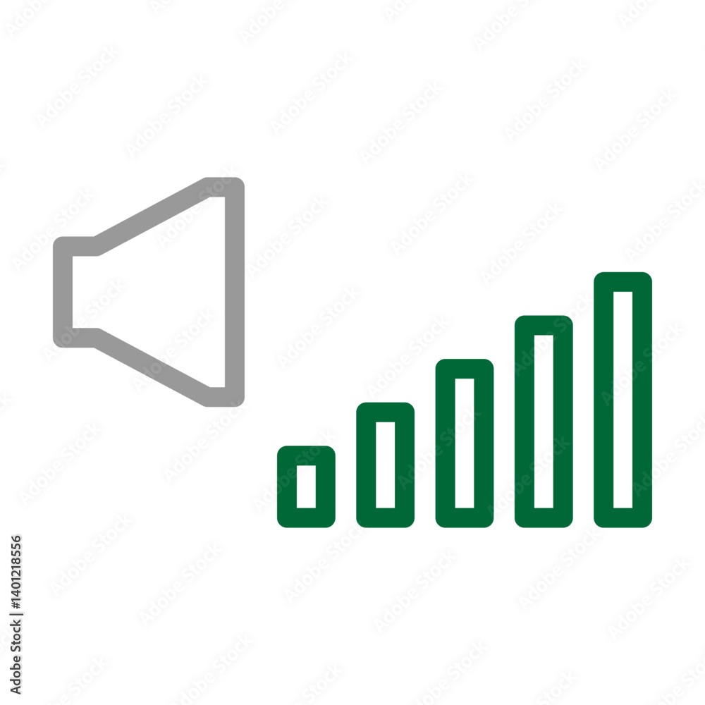 Volume Vector Line Dark Green Grey Icon Design Volume Vector Line Dark Green Grey Icon Design