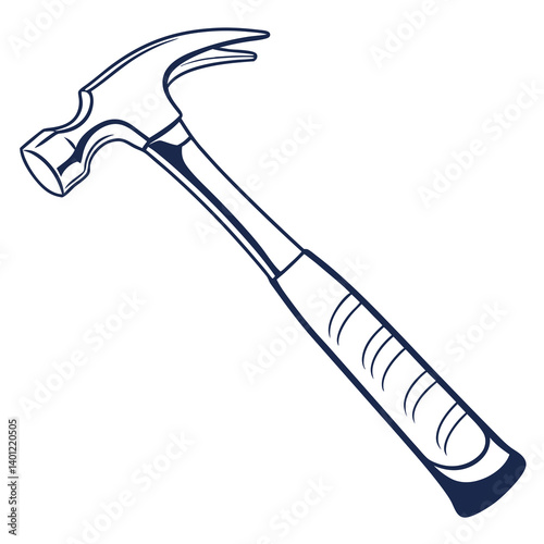 Minimal Hammer Icon for Mechanic and Home Repair Projects

