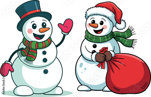 Cartoon  Snowman Vector