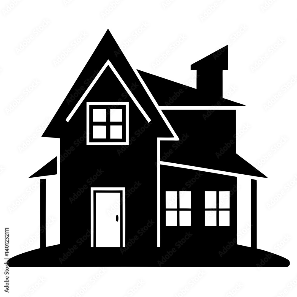 Home silhouette vector house, building architecture icon property structure
Home silhouette vector house, building architecture icon property structure