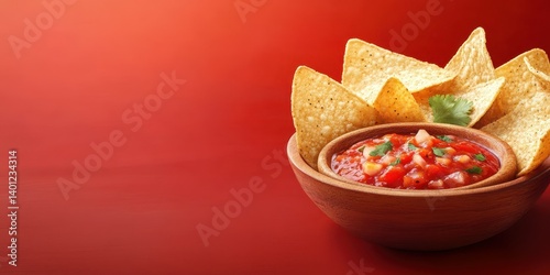 Crispy tortilla chips served with fresh salsa in a warm setting perfect for gatherings or snacking