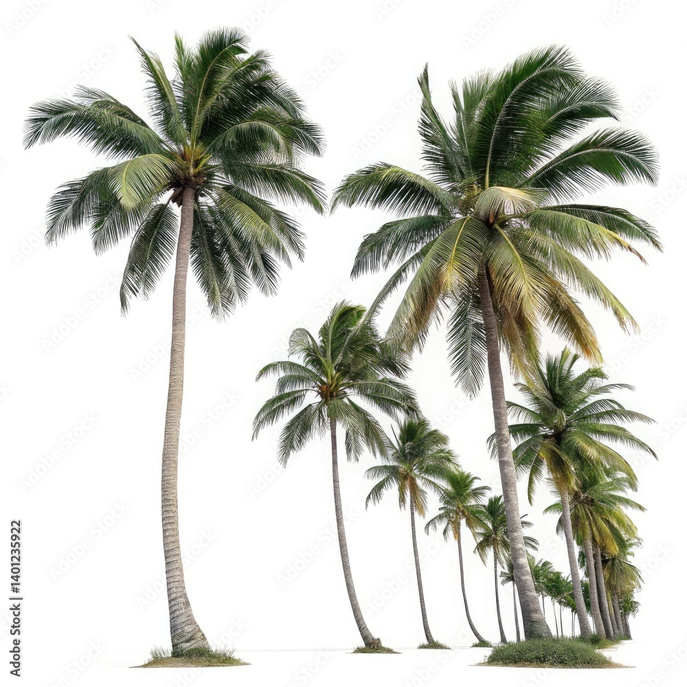 Obraz premium palm tree on a white background