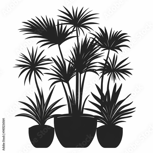 Trendy Indoor Houseplant Decor: Vibrant Greenery and Leafy Potted Plants for Modern Home Design