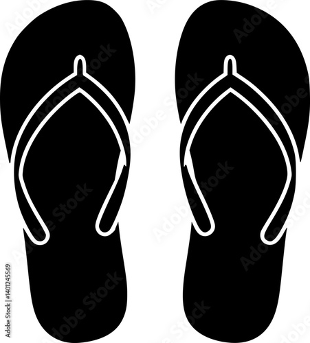 flip flop icon vector
