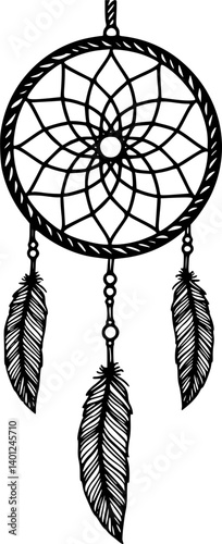 dream catcher logo icon design template vector
