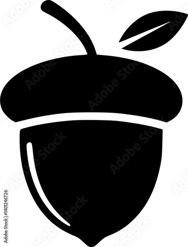 nut acorn icon vector
