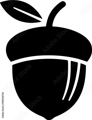 nut acorn icon vector
