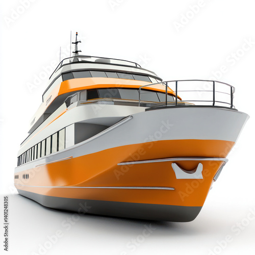 Wallpaper Mural yacht isolated on white background Torontodigital.ca