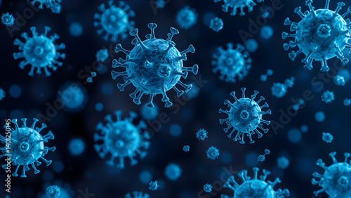 Viruses in the blue color spectrum
