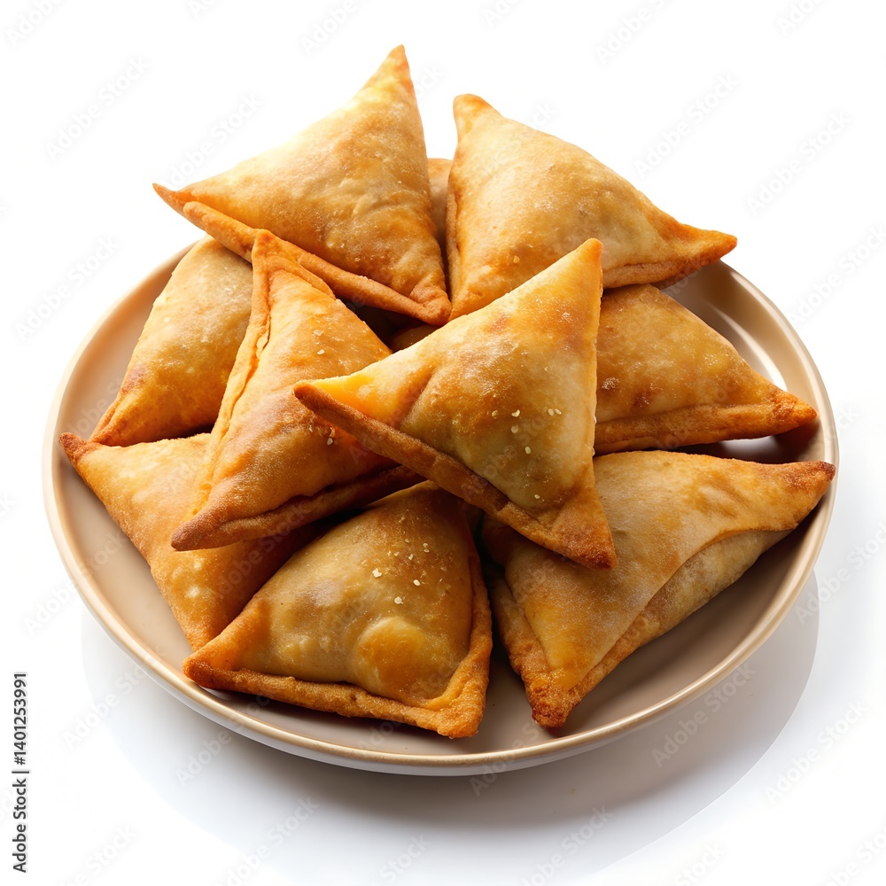 Crispy samosa with a spicy, savory twist Crispy samosa with a spicy, savory twist