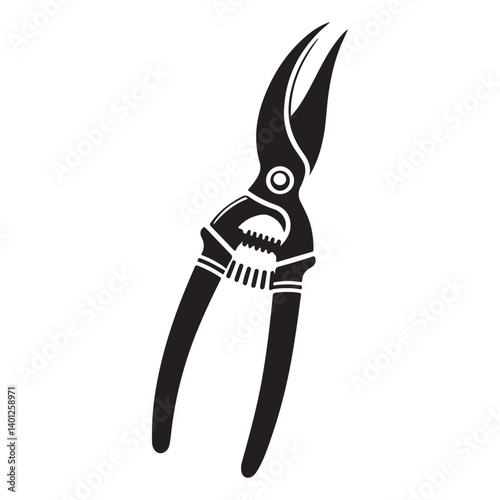 Gardening shears silhouette sharp tool for pruning and trimming