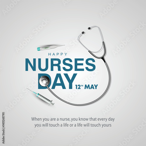 12 May. happy International Nurse Day background. abstract Vector illustration design