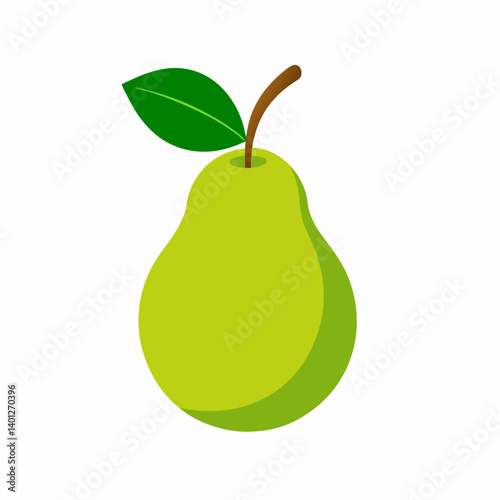 pear fruit on white background