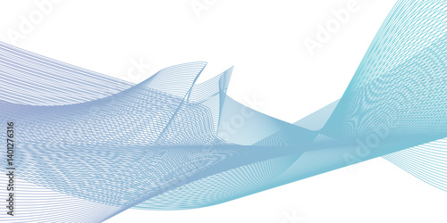 Abstract wavy stripes lines white background. Vector curve line pattern mesh. Technology lines flow and motion energy blend.