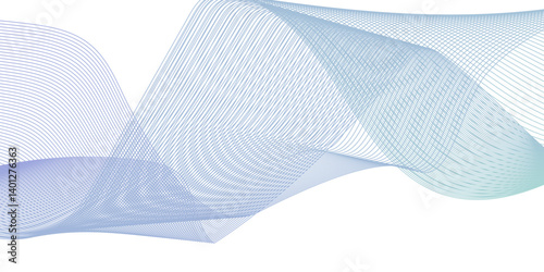 Abstract wavy stripes lines white background. Vector curve line pattern mesh. Technology lines flow and motion energy blend.