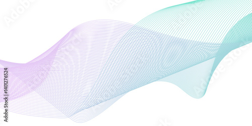 Abstract wavy stripes lines white background. Vector curve line pattern mesh. Technology lines flow and motion energy blend.