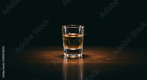 glass of whiskey in the dark