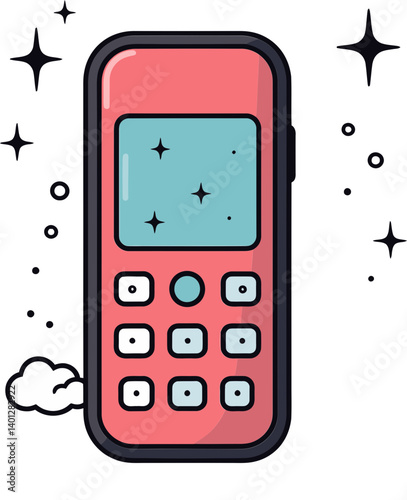 Mobile Phone with Photo Camera Touchscreen Device for Messaging