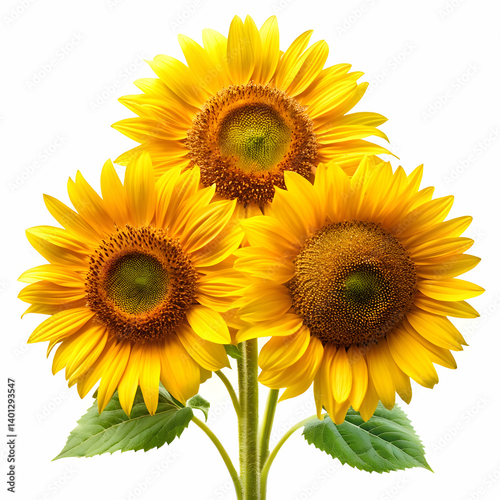 Obraz premium sunflower isolated on white