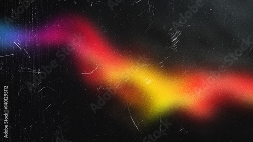 Abstract Colorful Grunge Texture with Scratched Film Effect, Ideal for Backgrounds and Overlay Designs