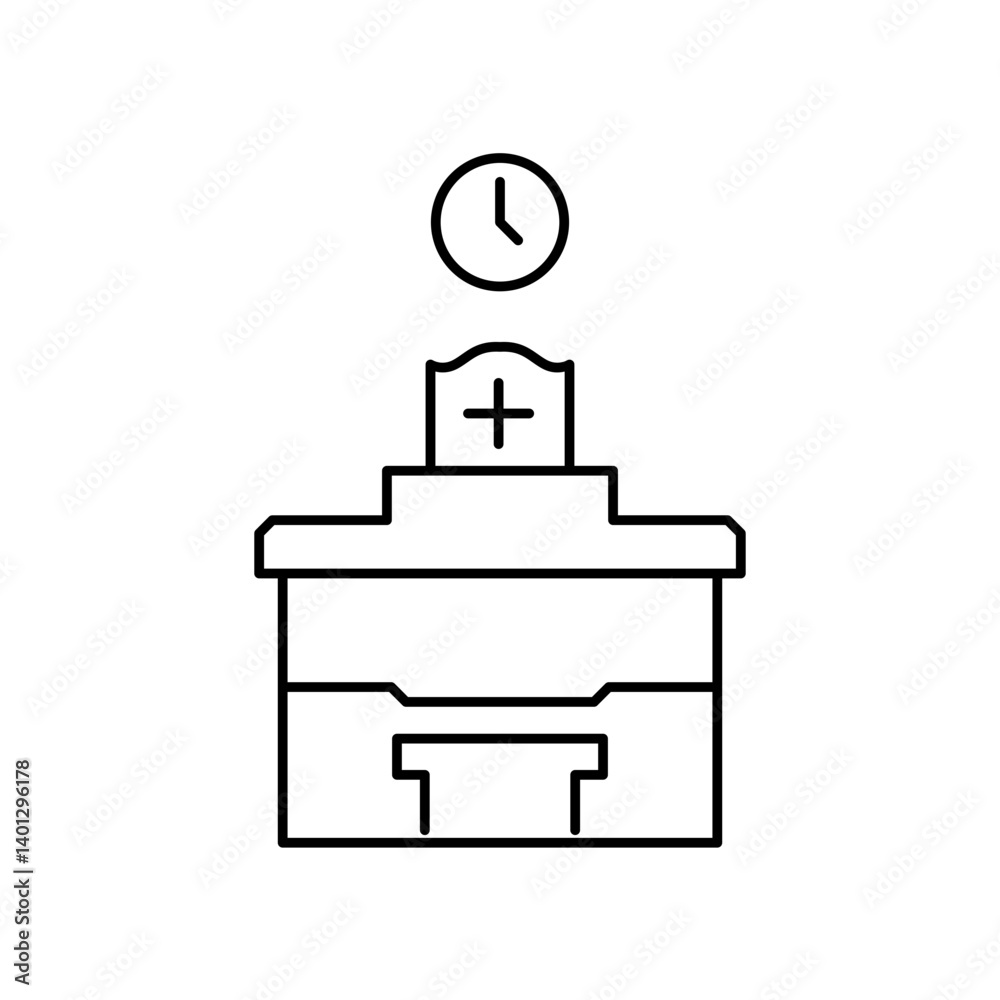 hospital clock icon design hospital clock icon design