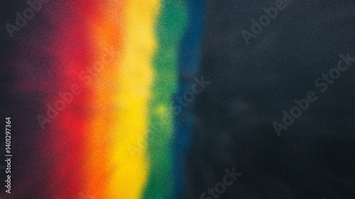 Vibrant Rainbow Gradient on Dark Background, Abstract Texture, Colorful Spray Paint Effect, Artistic Design Element, Digital Art, Modern Wallpaper, Graphic Resource, Web Banner