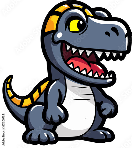 Dinosaur Roaming Under Big Sky Dinosaur Roaring with Thunderstorm