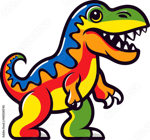 Dinosaur with Volcano and Lava Dinosaur with Big Roaring Mouth