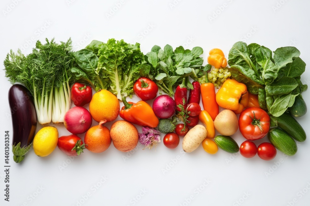 Assortment of fresh vegetables isolated on white background Assortment of fresh vegetables isolated on white background