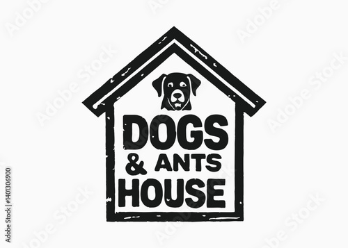 Black Home pets Logo icon. Line Of Pet House Logo Design. Pet House Logo Template.