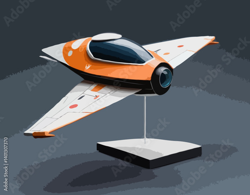Navette spatiale et fusée réaliste vecteur 3d modèle maquette isolée sur blanc, vaisseau spatial mission spatiale se prépare à lancer
