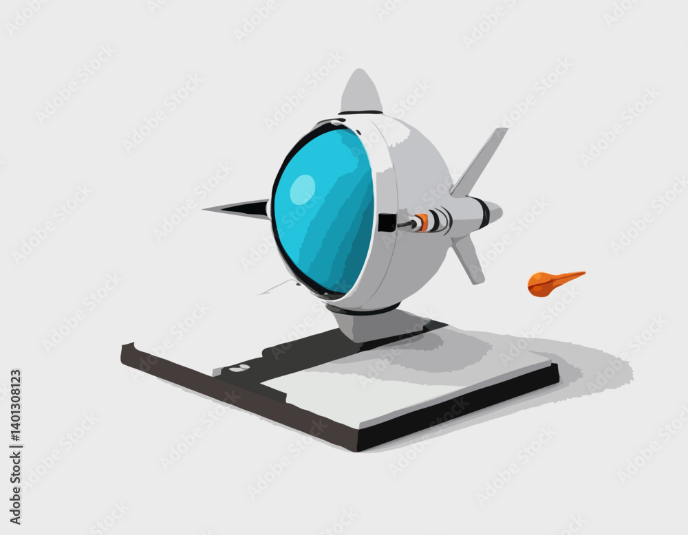 Navette spatiale et fusée réaliste vecteur 3d modèle maquette isolée sur blanc, vaisseau spatial mission spatiale se prépare à lancer