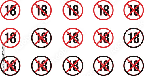 set of Red emergency flashers Siren icon in flat style. Emergency Flashing Siren. security police attention light signal style isolated on white background. vector illustration