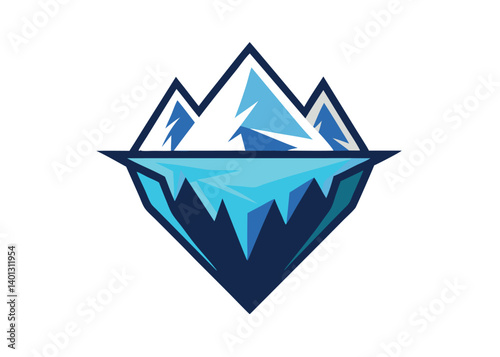 mountain logo Antarctic iceberg logo design nature landscape vector product brand illustration icon