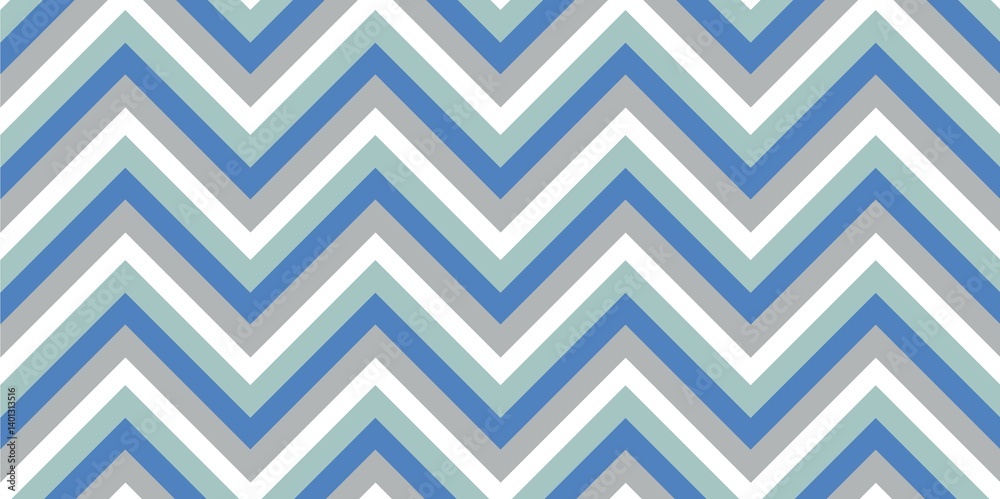 Chevron Pattern with Blue, Mint and Grey Tones on white Background Chevron Pattern with Blue, Mint and Grey Tones on white Background