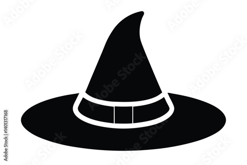 Halloween witch hat vector icon
