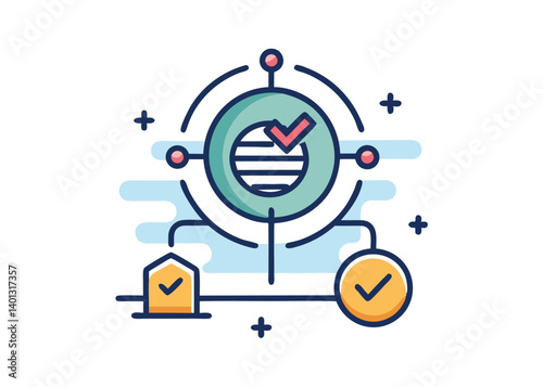 Verified Badge Ribbon seclusion line icon. Equity culture sign. Gender diversity symbol. 