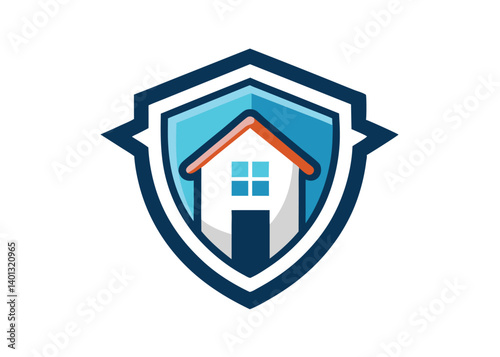 Home Security Logo Icon vector design illustration. Home Security with Shield Logo icon design concept for House and Real Estate.
