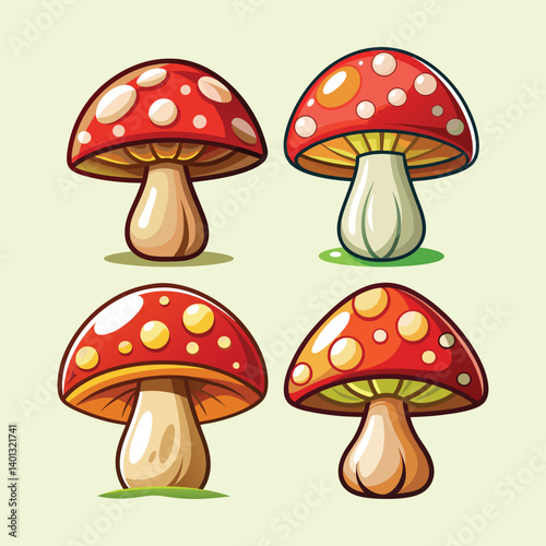 mushroom vector illustration on a white background