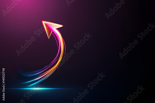 A colorful arrow pointing upwards