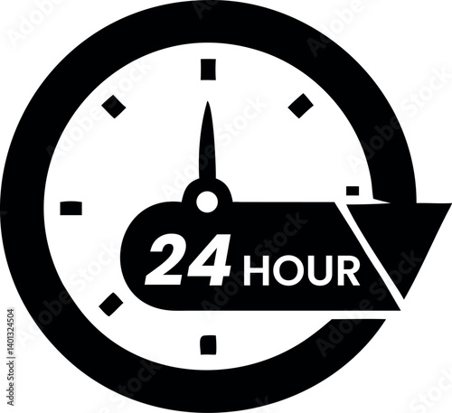 clock icon 24 hour service blue symbol circular.eps