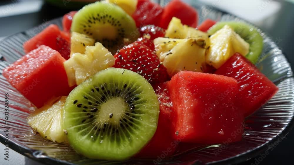 mix of colorful healthy fruits