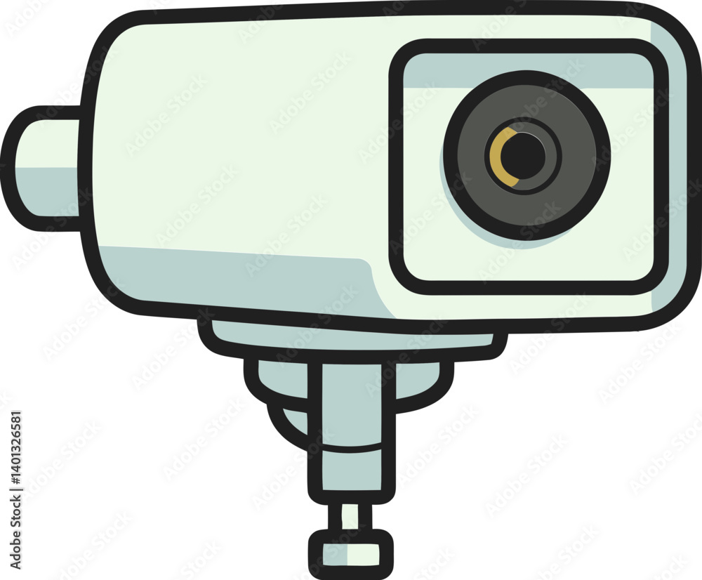 CCTV Camera with Digital Recorder CCTV Camera Mounted on Roof