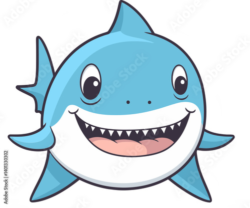 Shark with Detailed Body Design Shark Icon with Wild Appearance